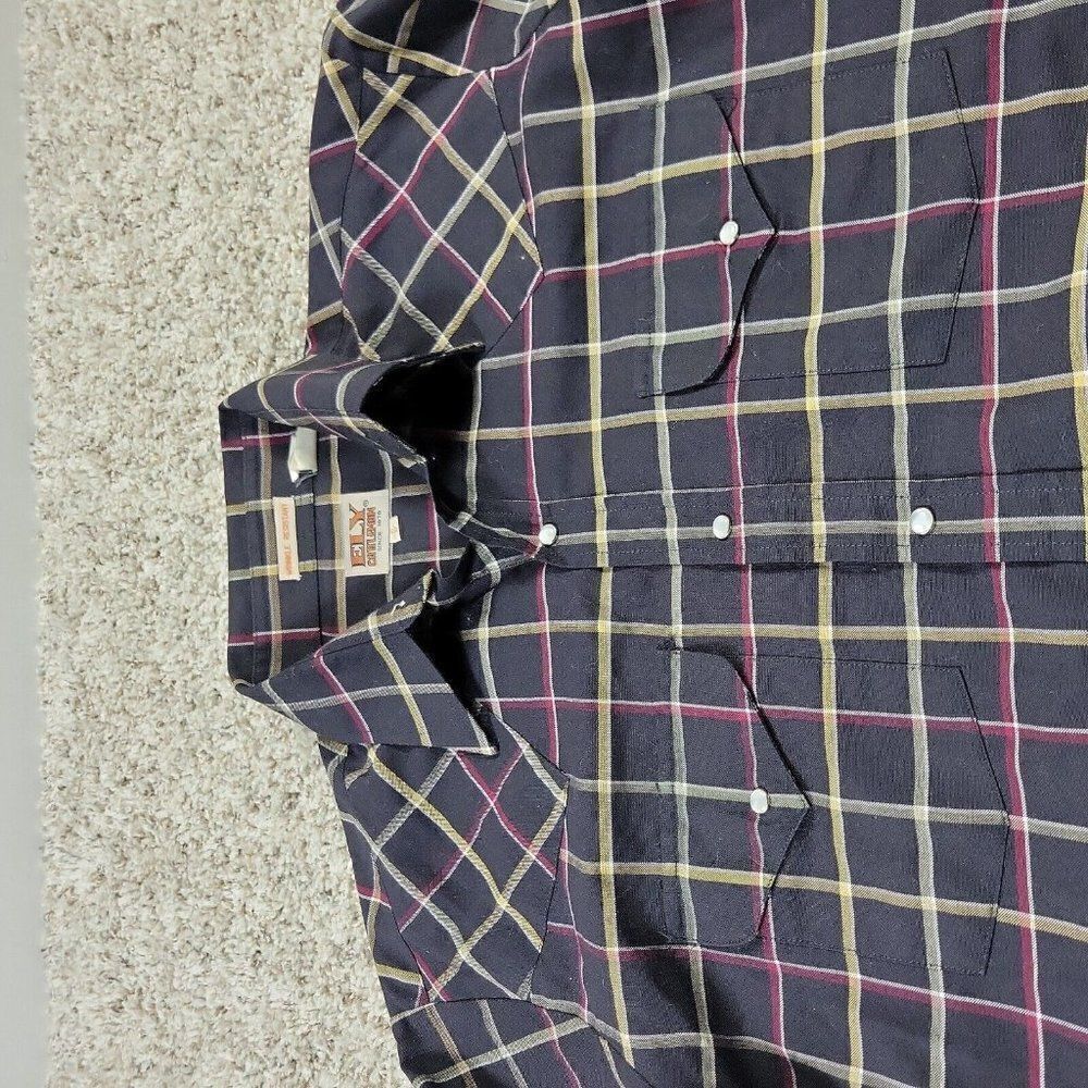 Ely Cattleman Shirt Mens 16/32 Button Up Plaid Multicolor Long Sleeve - Picture 3 of 7